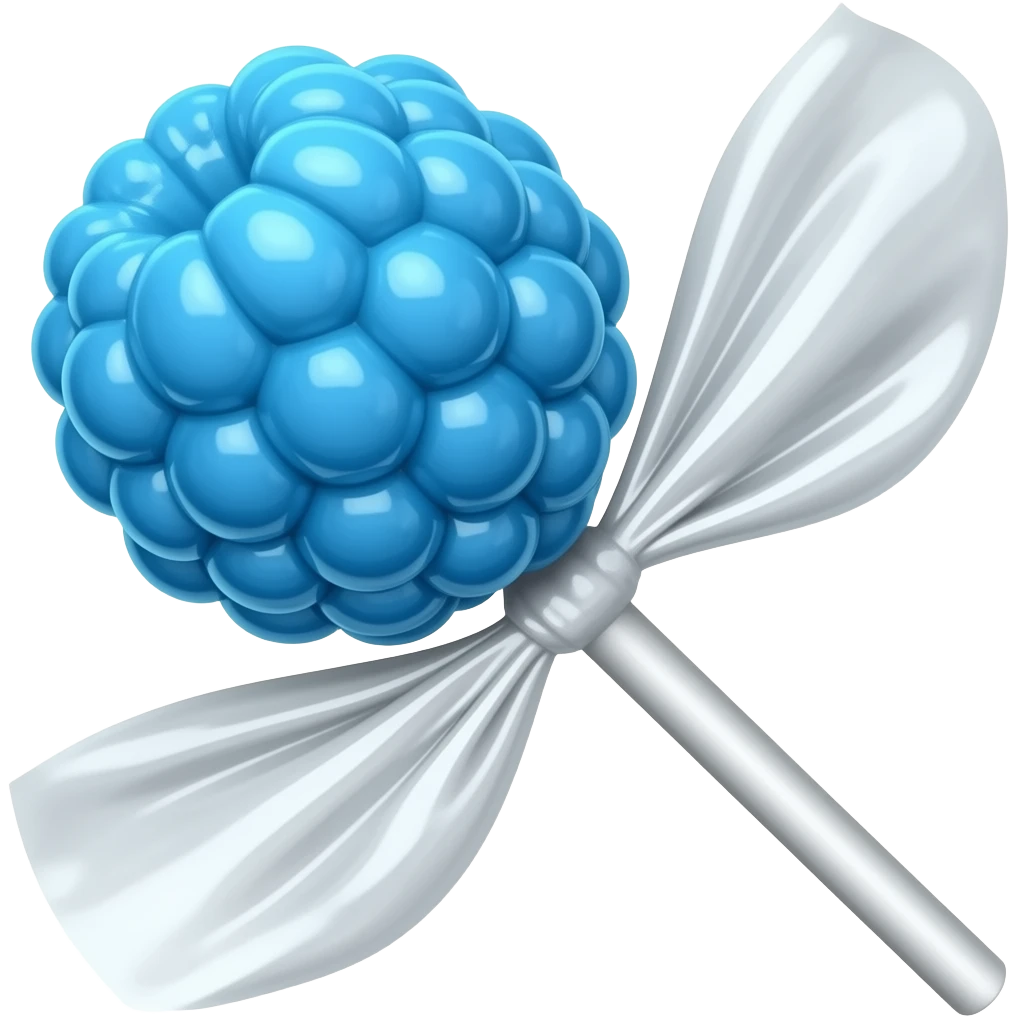 can you make a emoji like the blue raspberry dumdum with the wrapper and a stick emoji