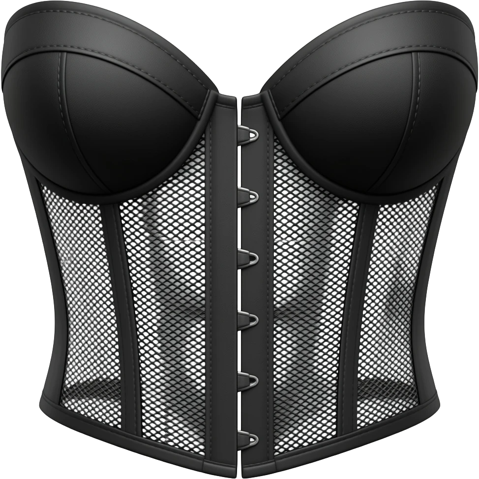 black corset, and mesh over it emoji