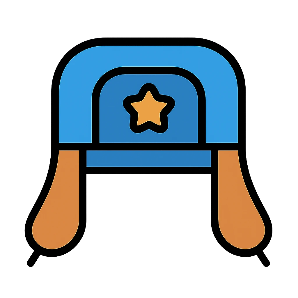 front view simple ushanka hat emoji