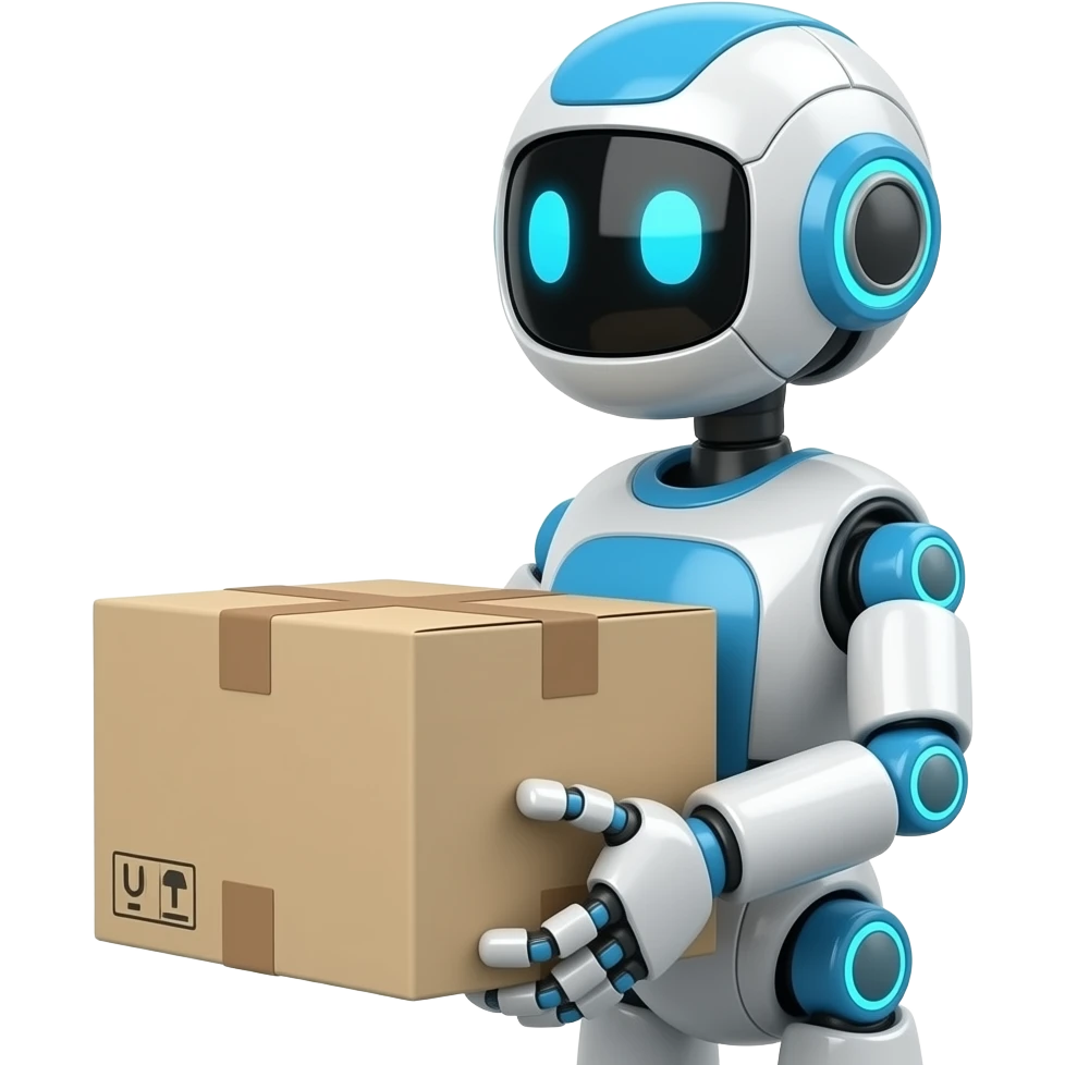 Female Delivery robot emoji