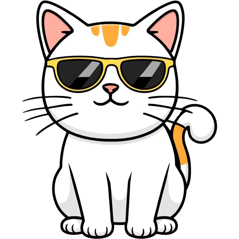 Cat with sunglasses emoji