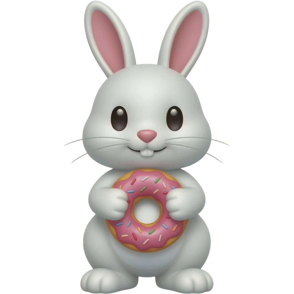 Bunny with donut emoji