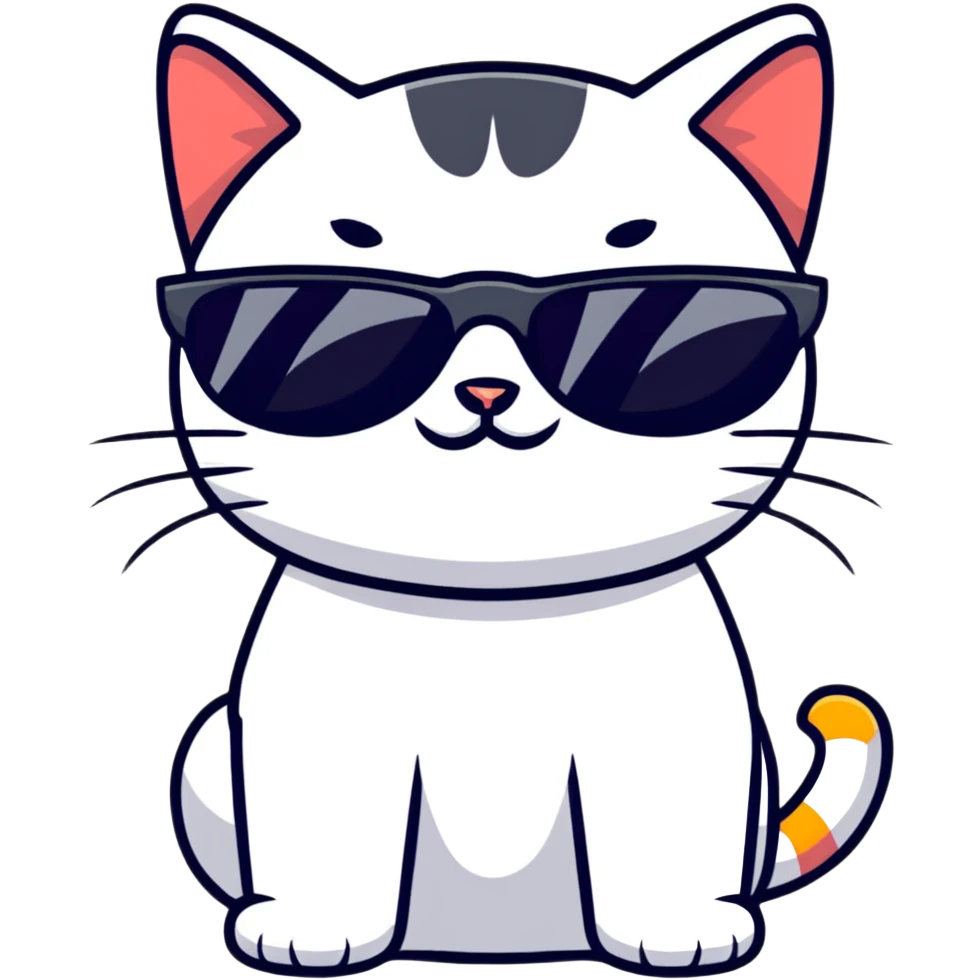 Cat with sunglasses emoji