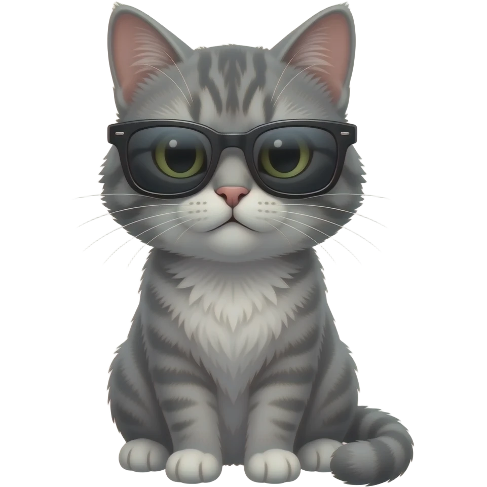 Greycat with sunglasses emoji