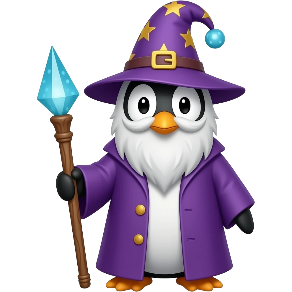 Penguin Wizard emoji