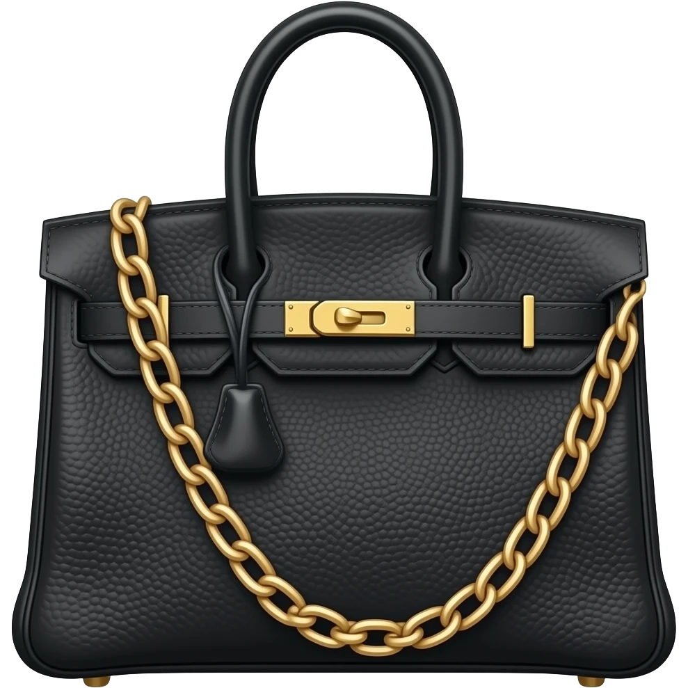 Black birkin bag emoji