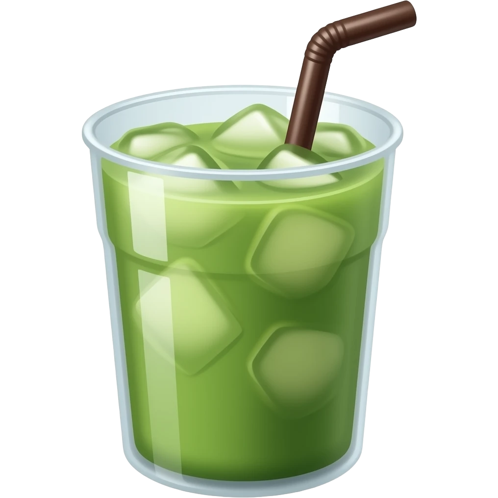 Iced matcha emoji