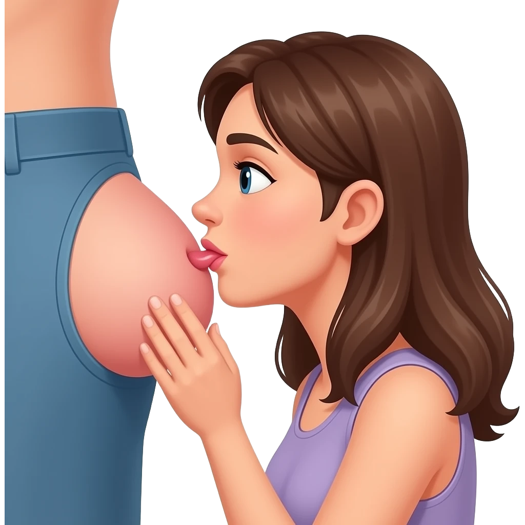 Mujer chupando pene emoji