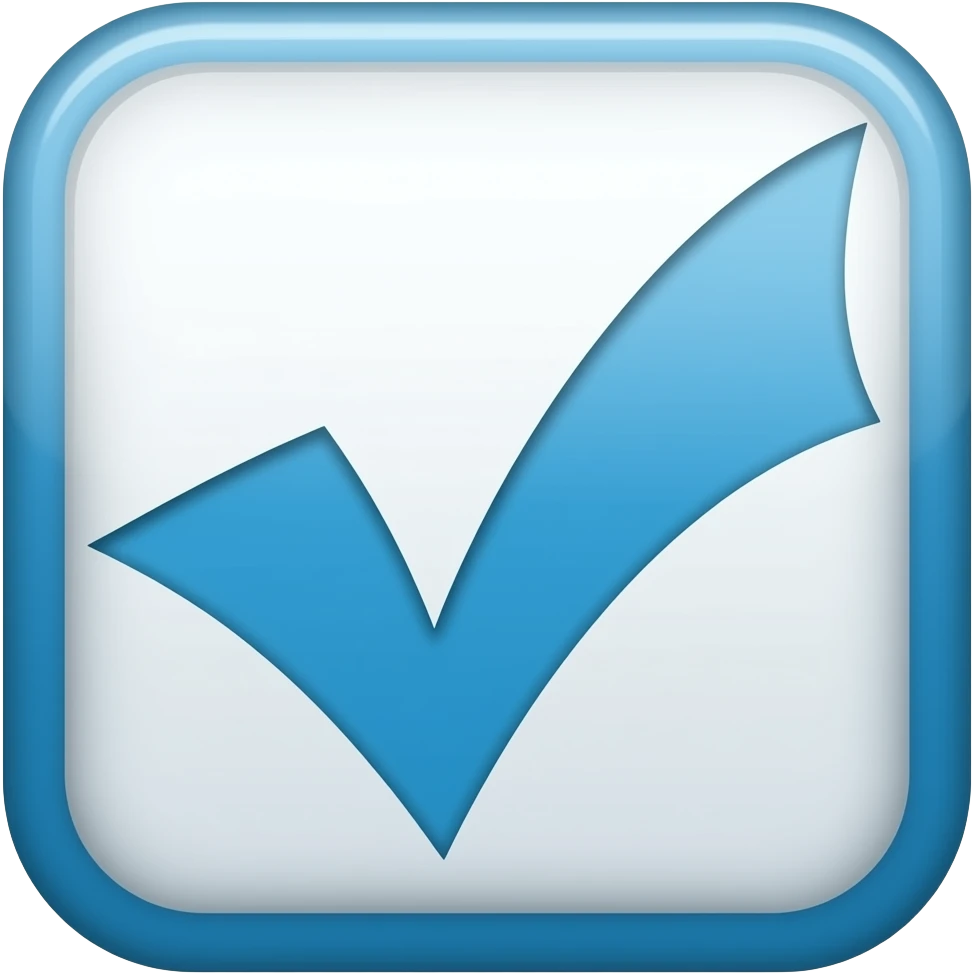 I want a blue tick emoji emoji