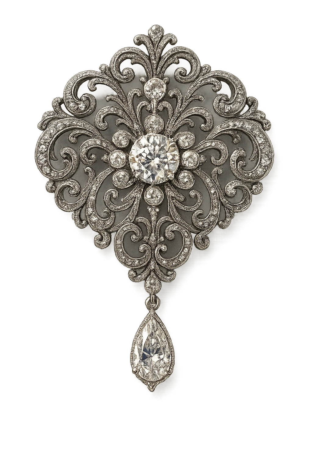 glamorous brooch, ornate and stylish, no background emoji