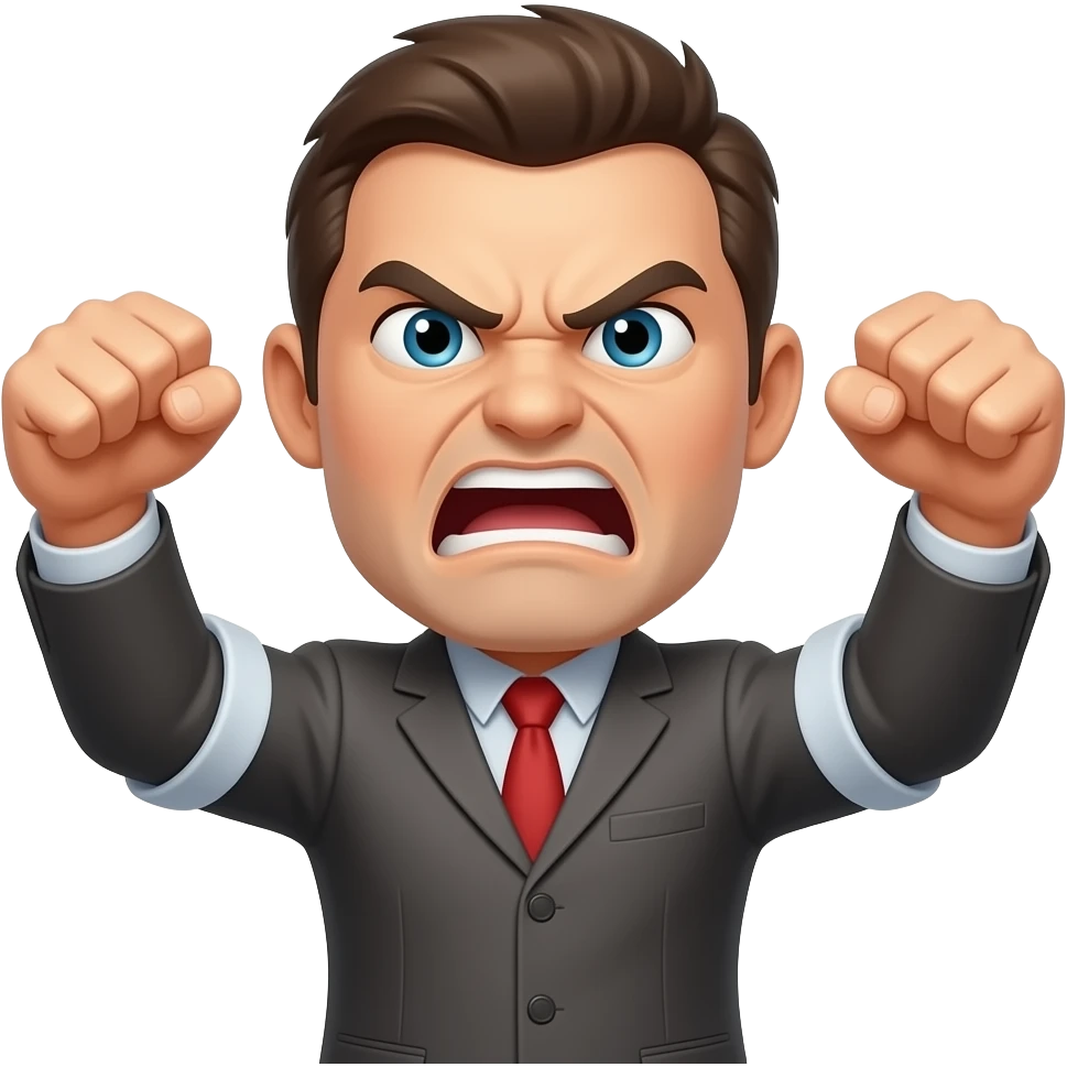 very angry throwing hands emoji