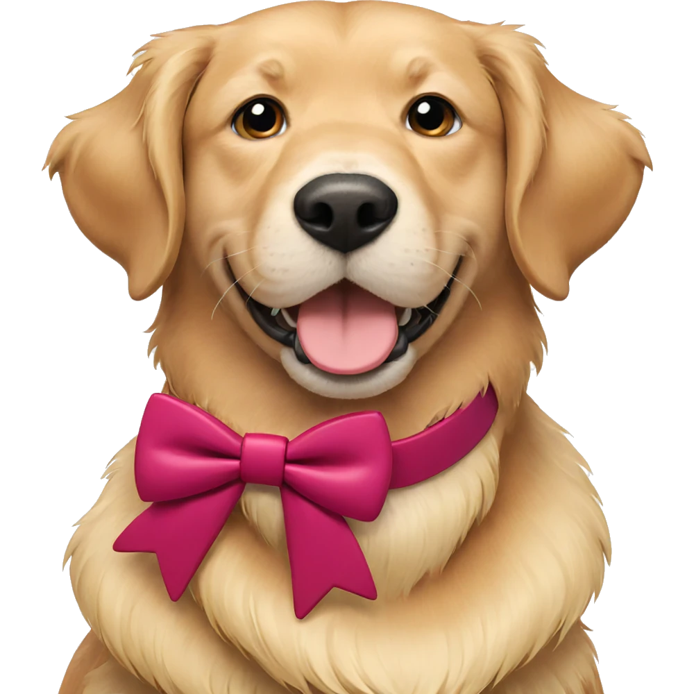 dog with bowtie on white emoji