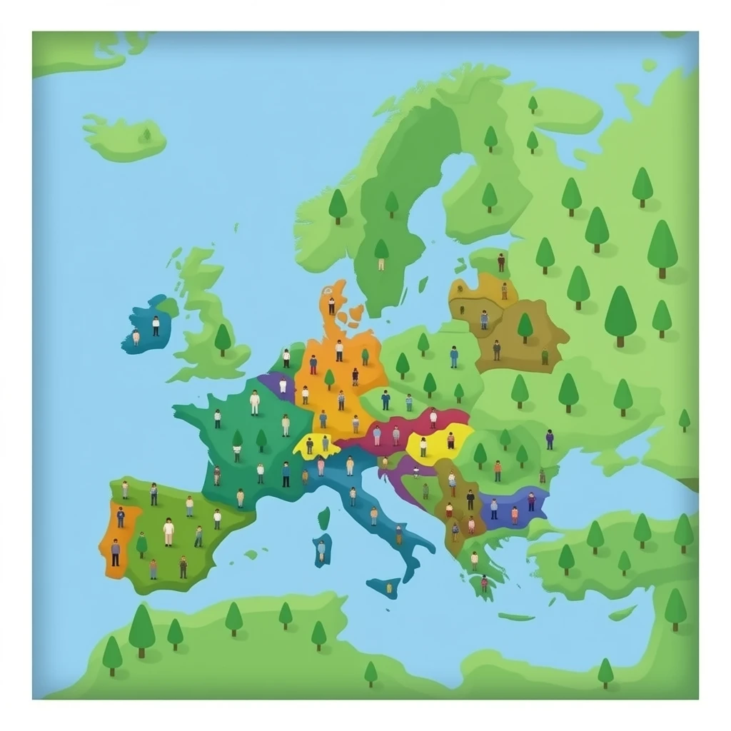 map with concentration of people emoji