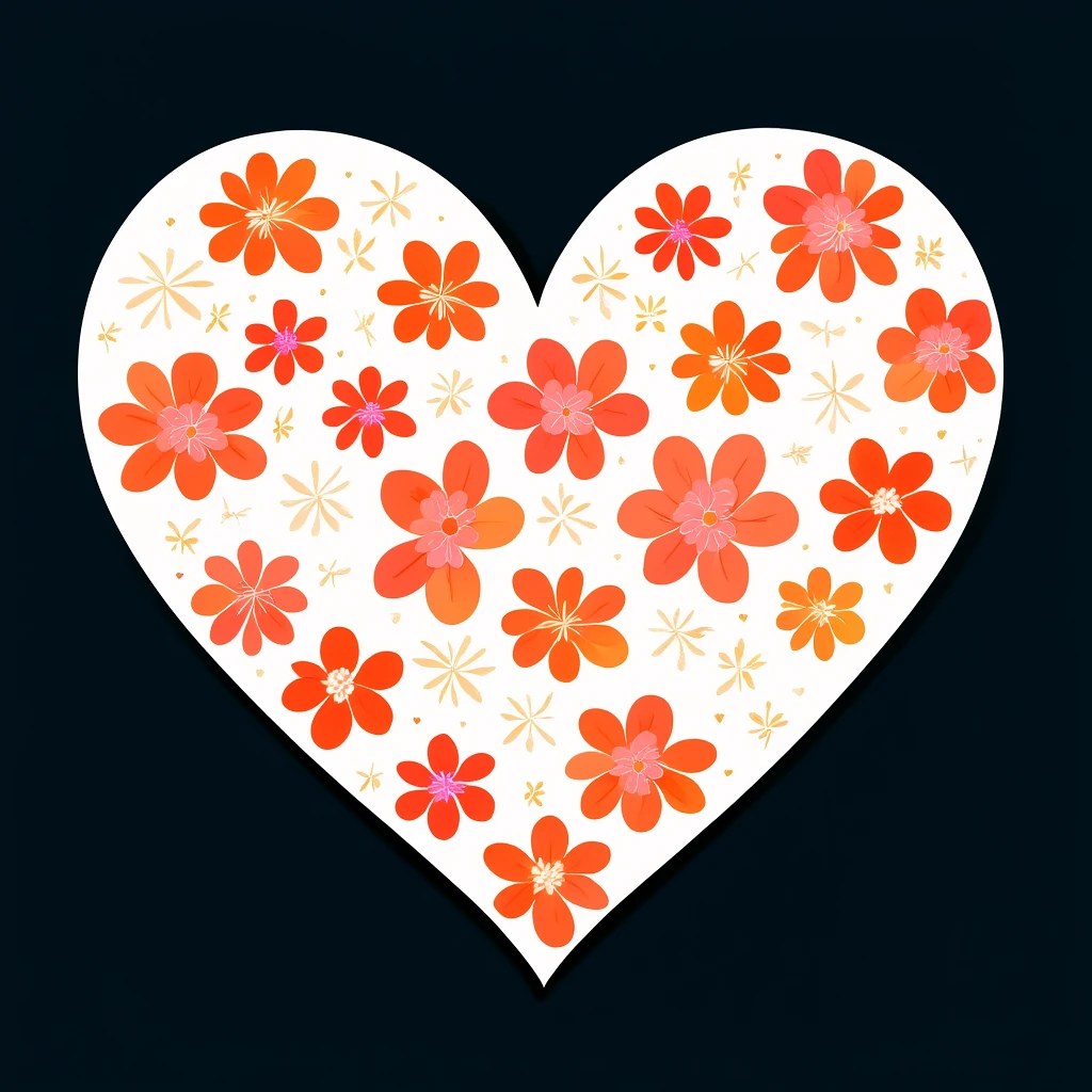 heart with a floral pattern emoji