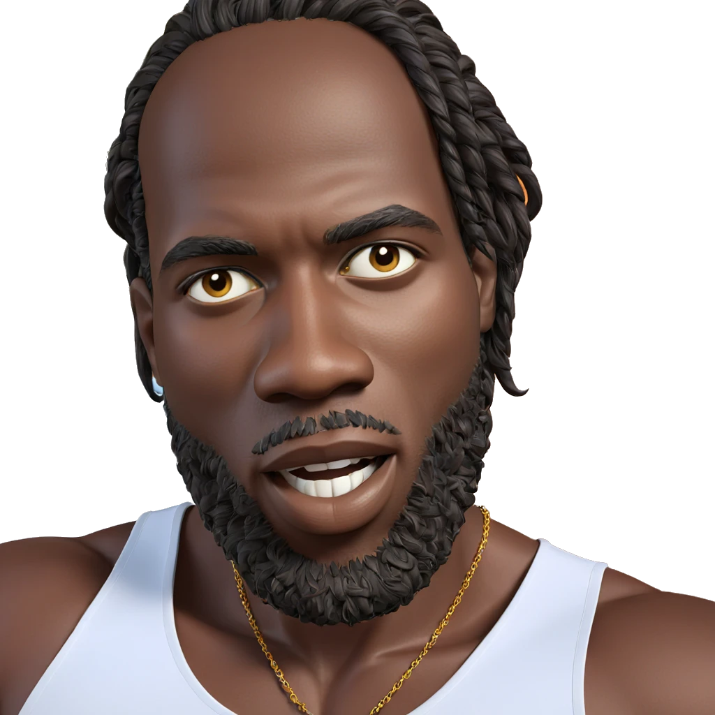 dark-skinned male with necklace emoji