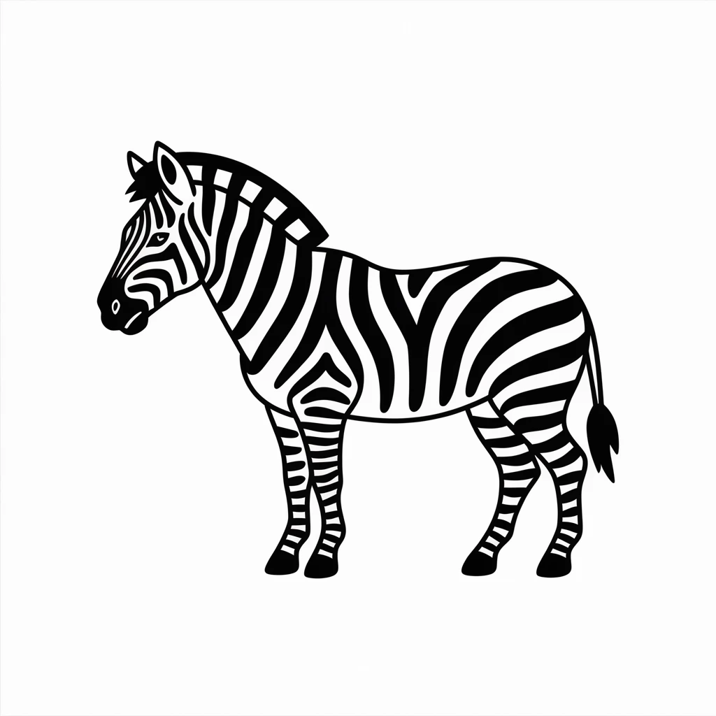 Zebra icon black silhouette emoji