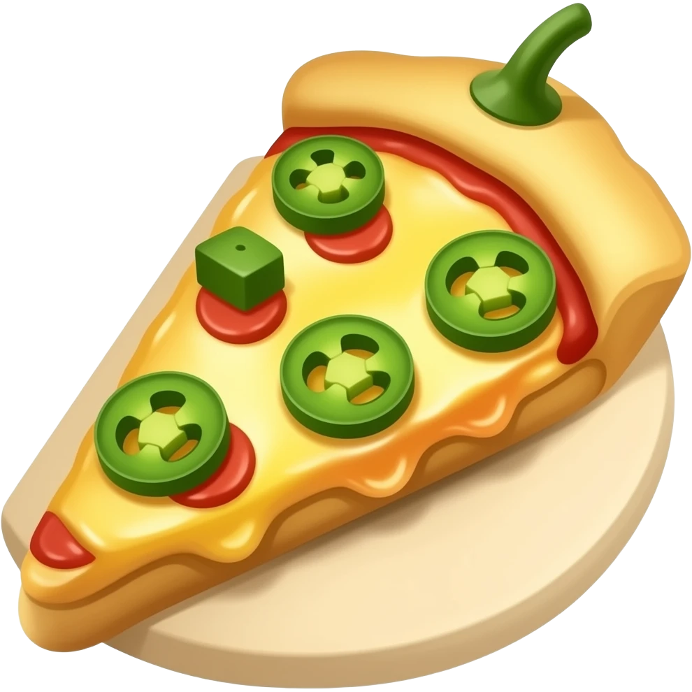 jalapino bits coverd inside pizza daugh emoji
