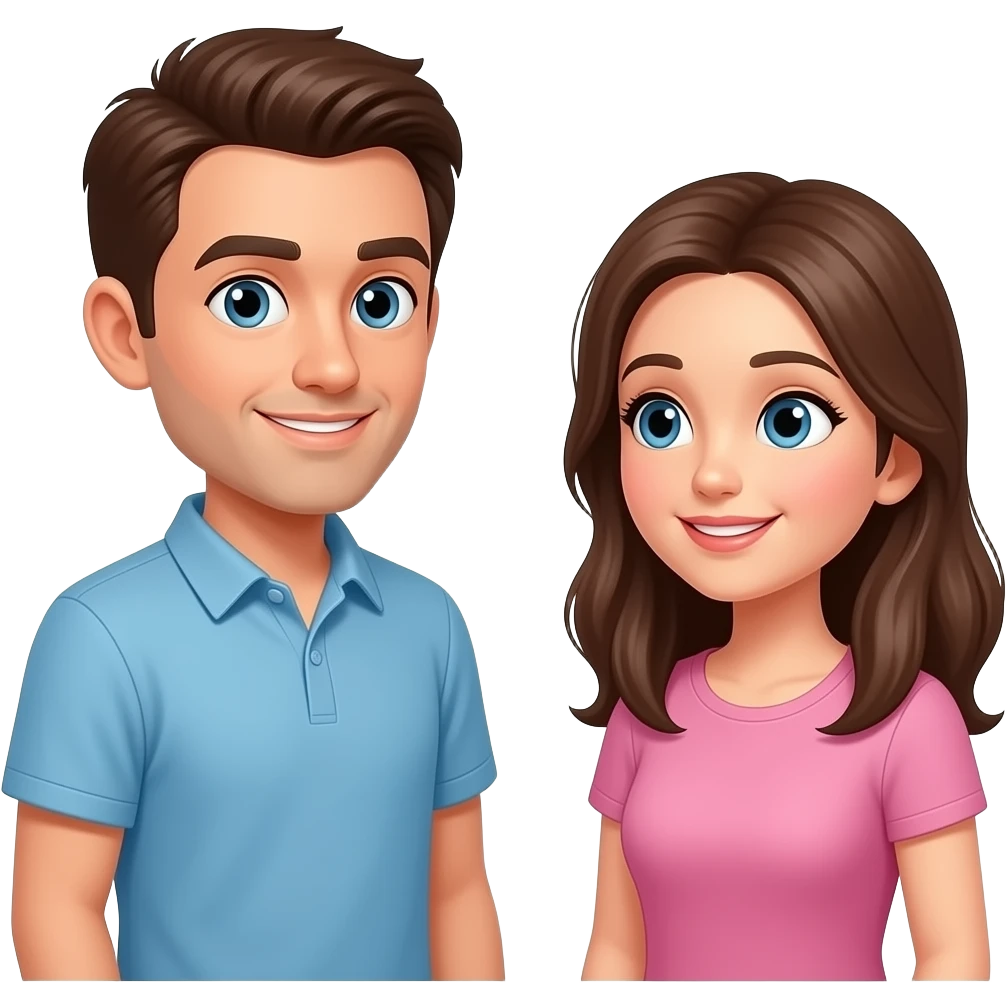 Hombre y mujer conociendose emoji