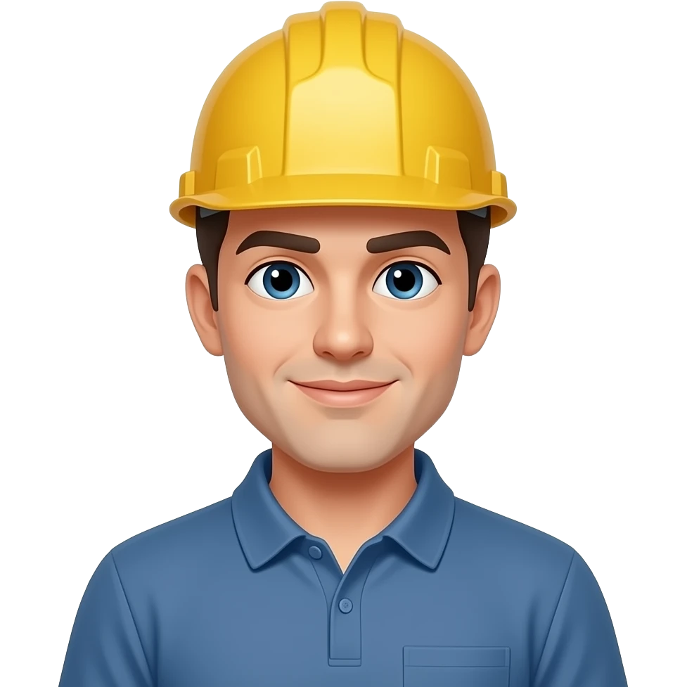 esse avatar está ótimo, agora só trocar de roupa. camisa polo e capacete de segurança de obra emoji