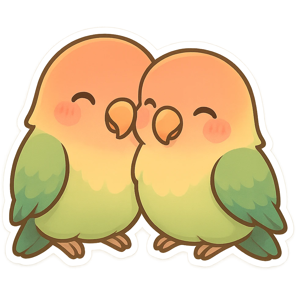 pair of lovebirds emoji