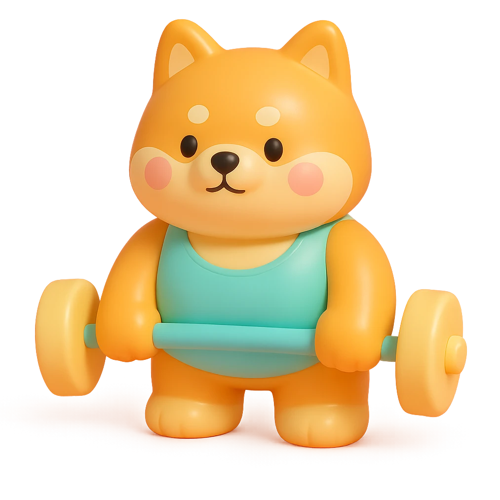 Shiba inu, fitness emoji
