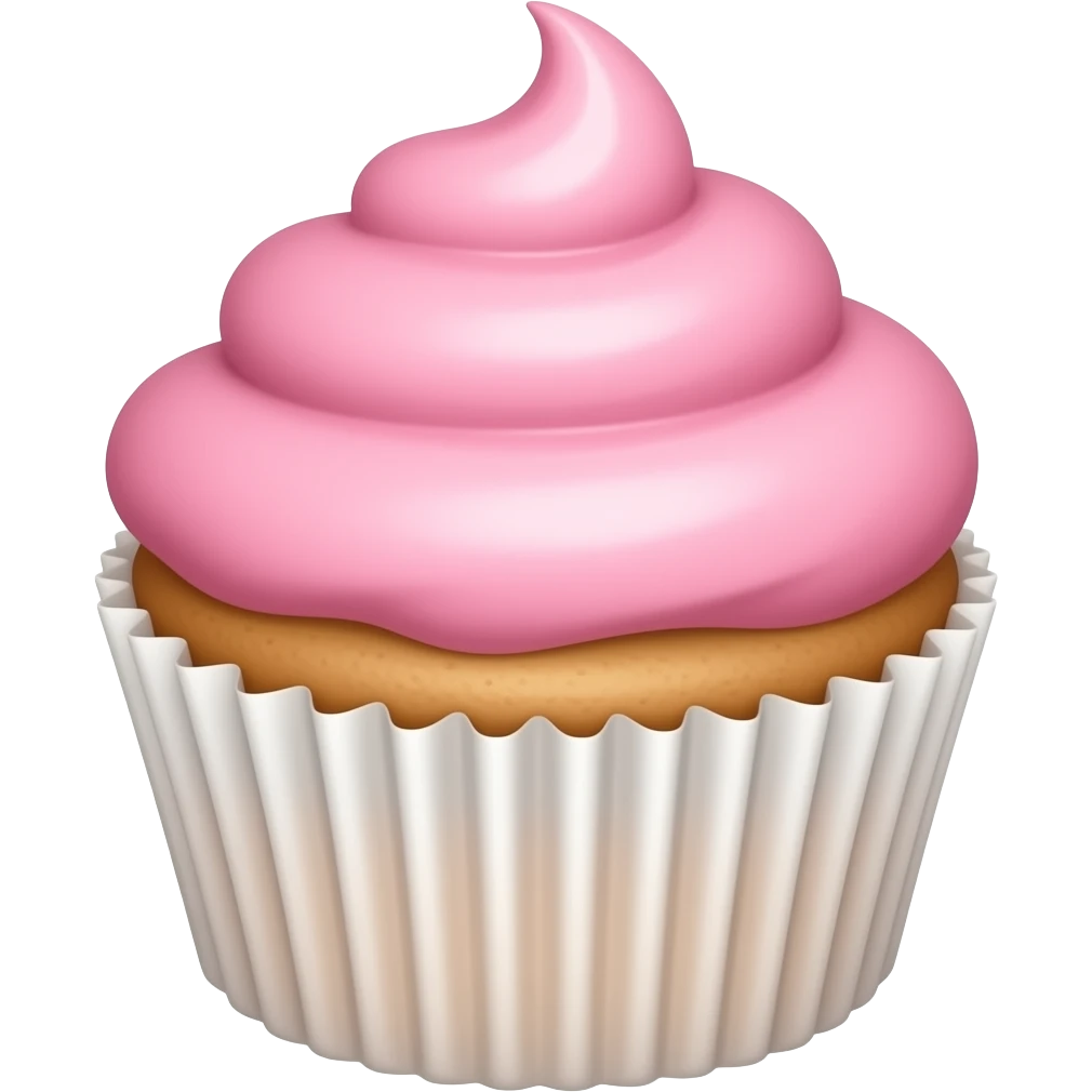 Cupcake with pink icing emoji