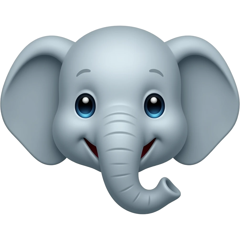 Baby elephant head laughing emoji