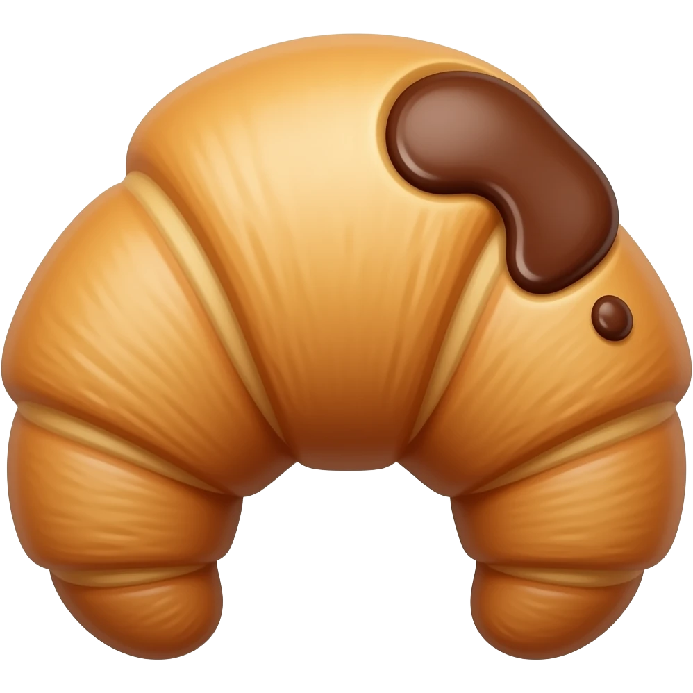 Chocolate filled croissant emoji