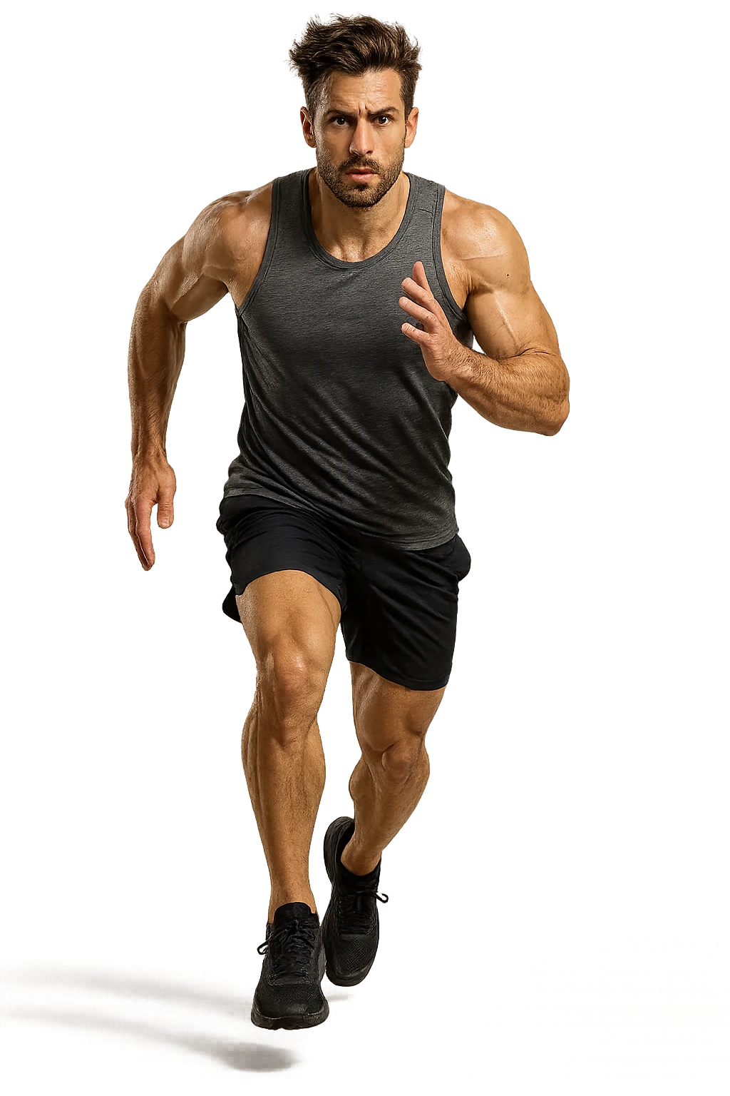 UOMO FITNESS CHE CORRE IN POSA FRONTALE emoji
