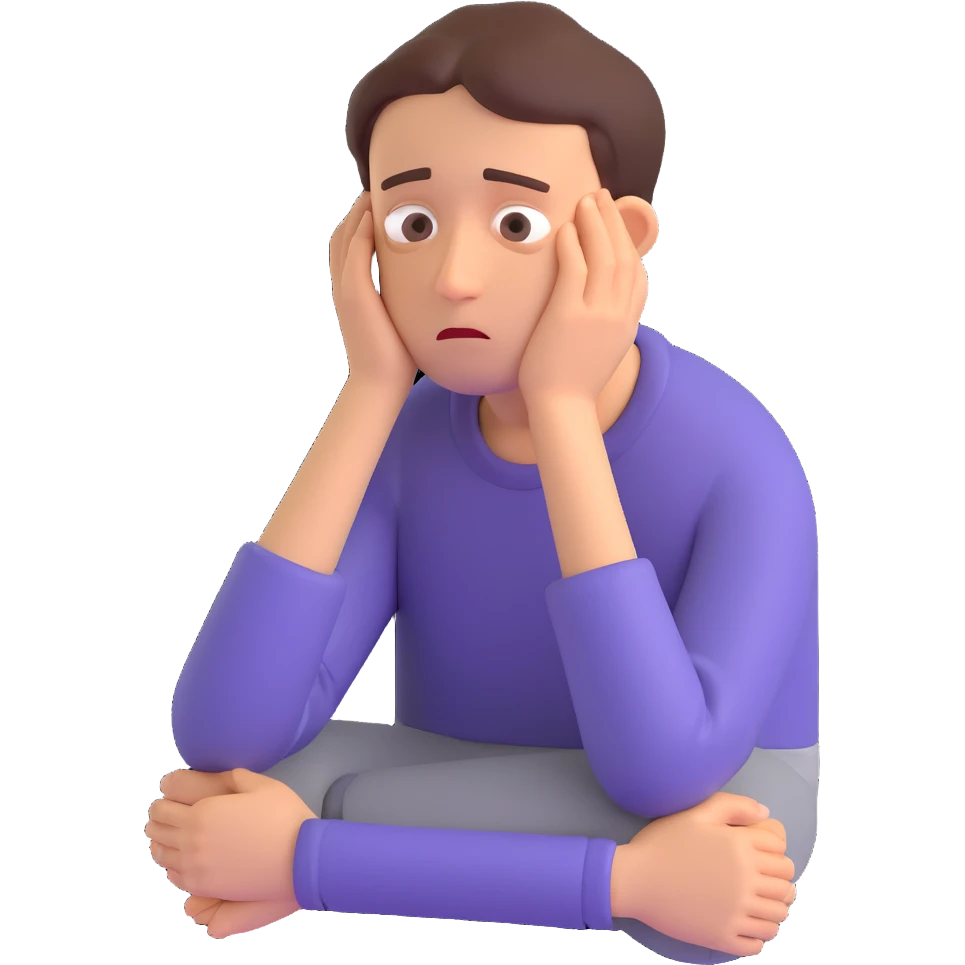 a sad student emoji