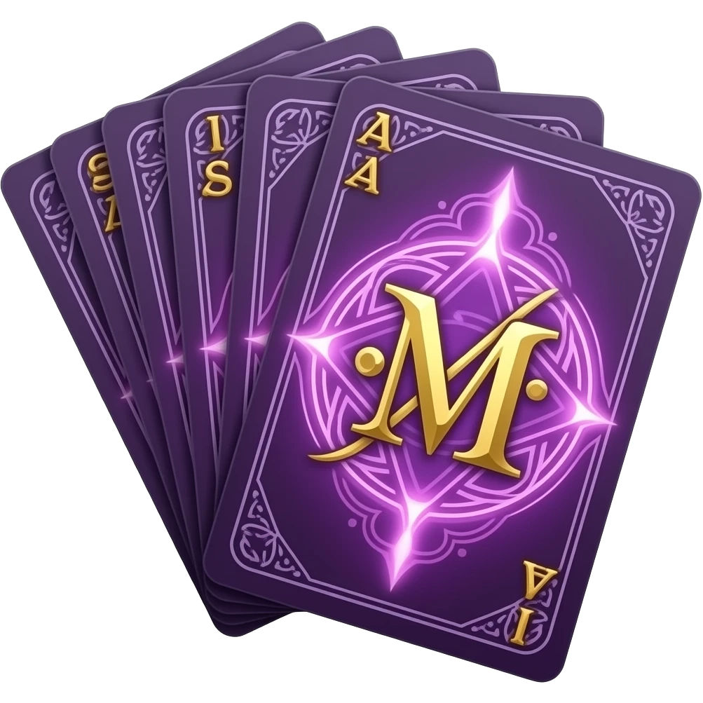 purple magic Tarot card deck emoji