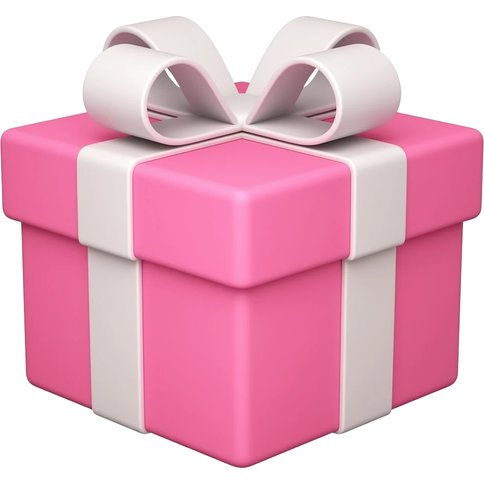 gift box pink color emoji