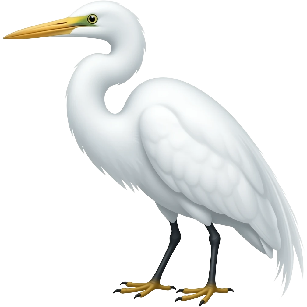White egret emoji give emoji