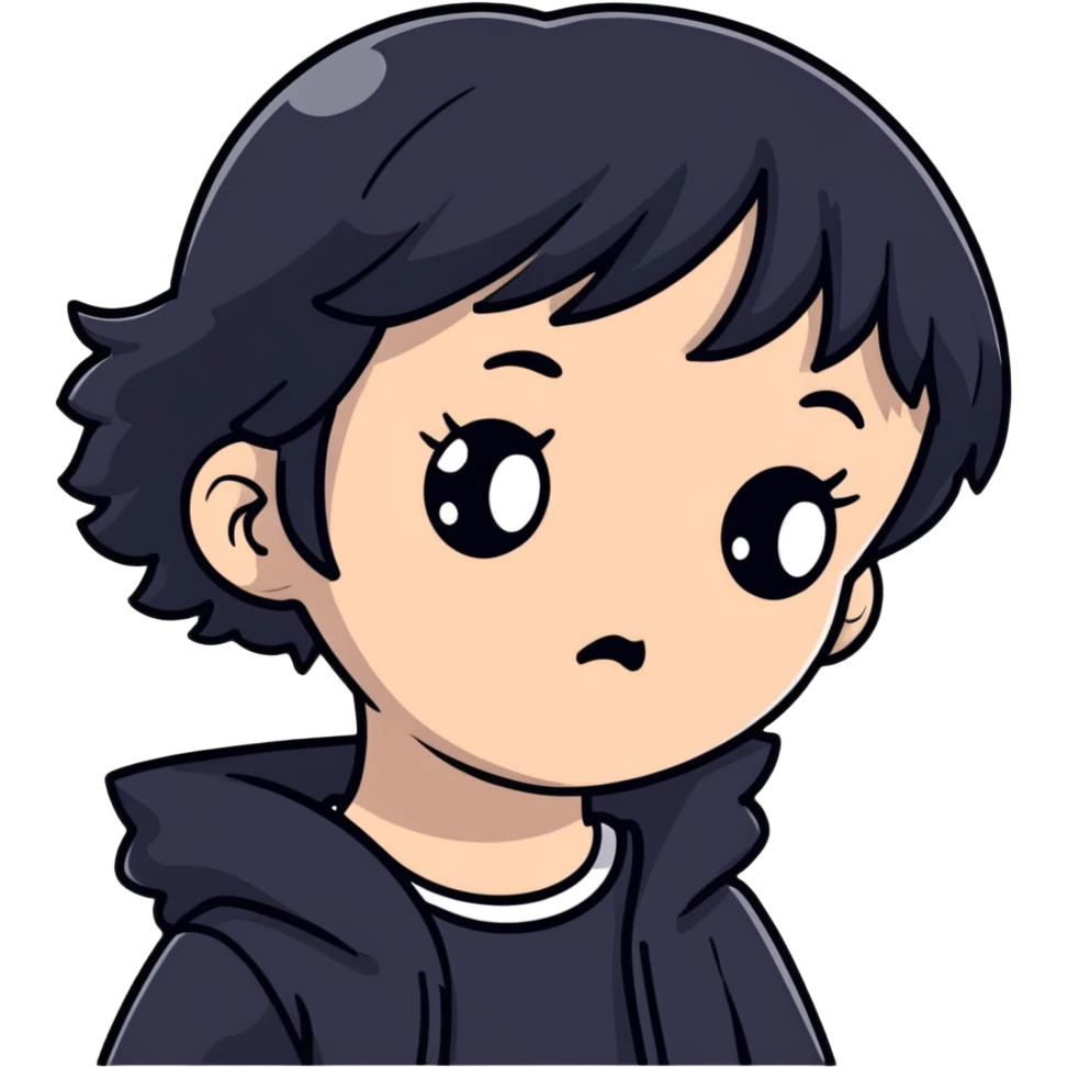 confused black-haired girl with 'I don't know what I want to do' face emoji