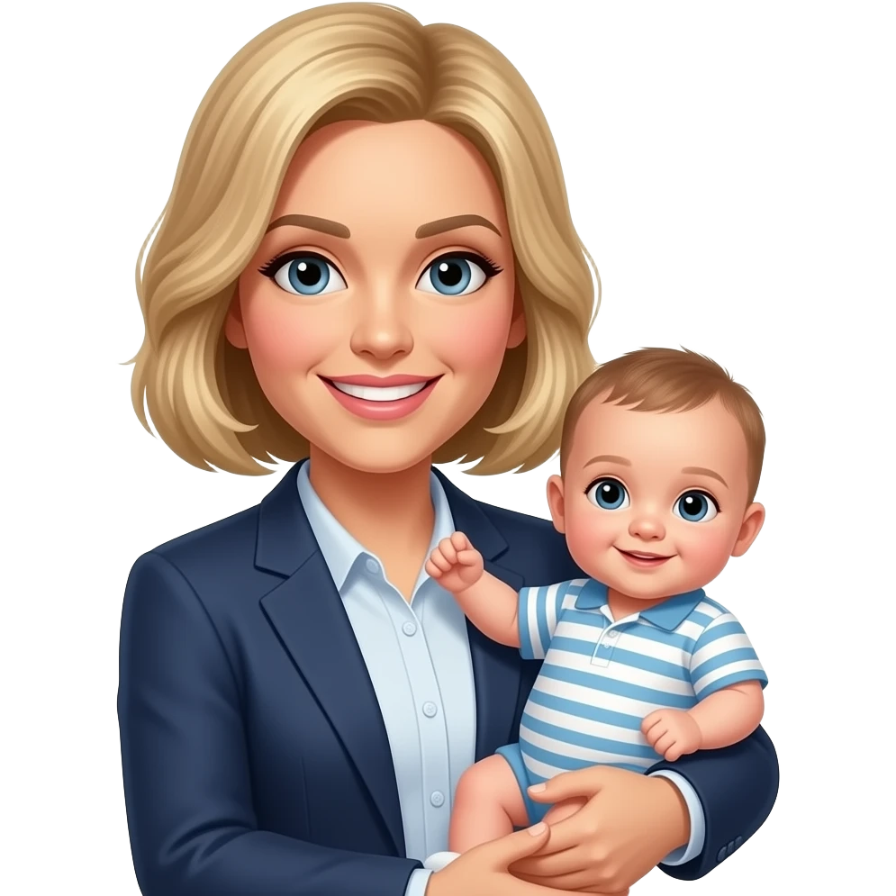 celebrity with baby emoji