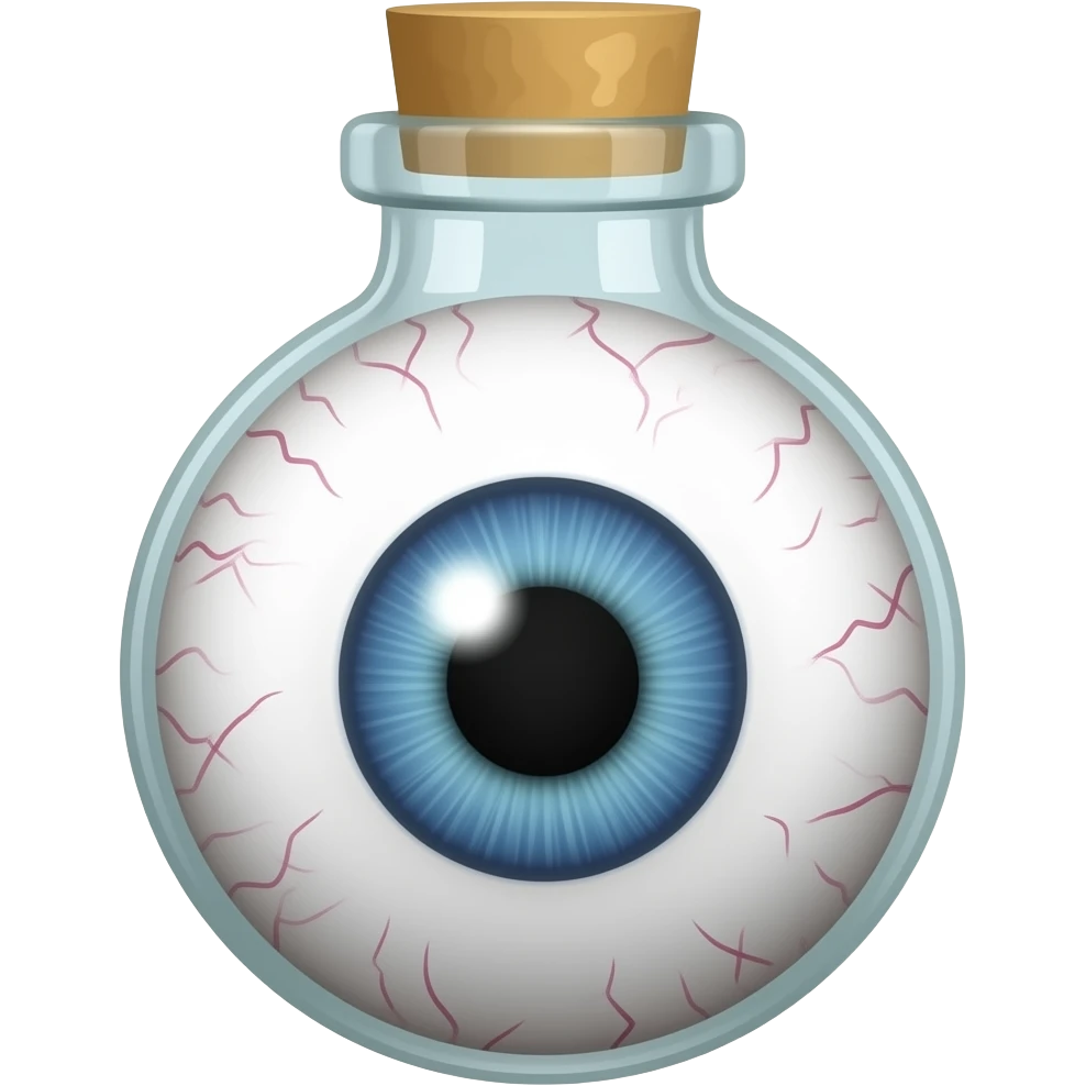 bottle of eyeballs emoji