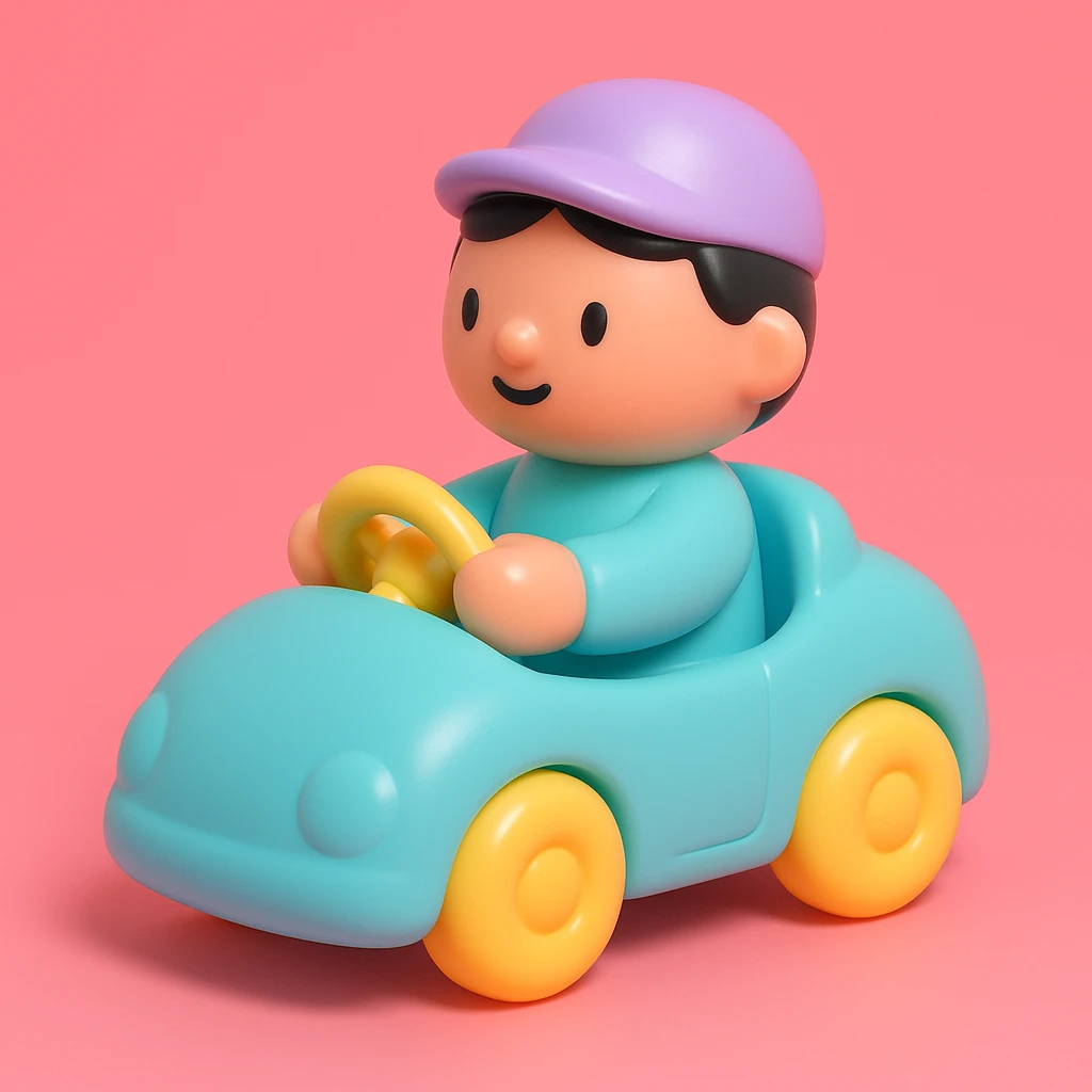 person driving a car emoji