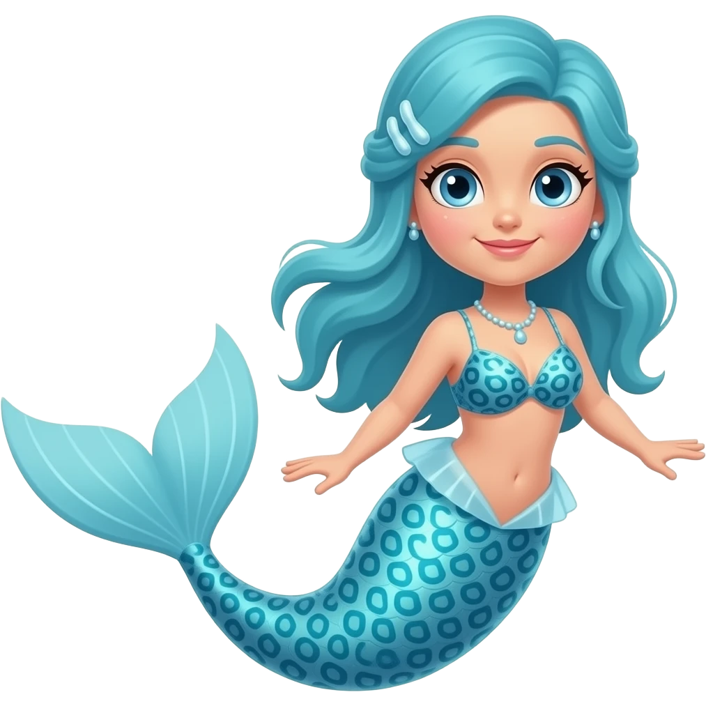 Leopard #B8FFFF mermaid emoji