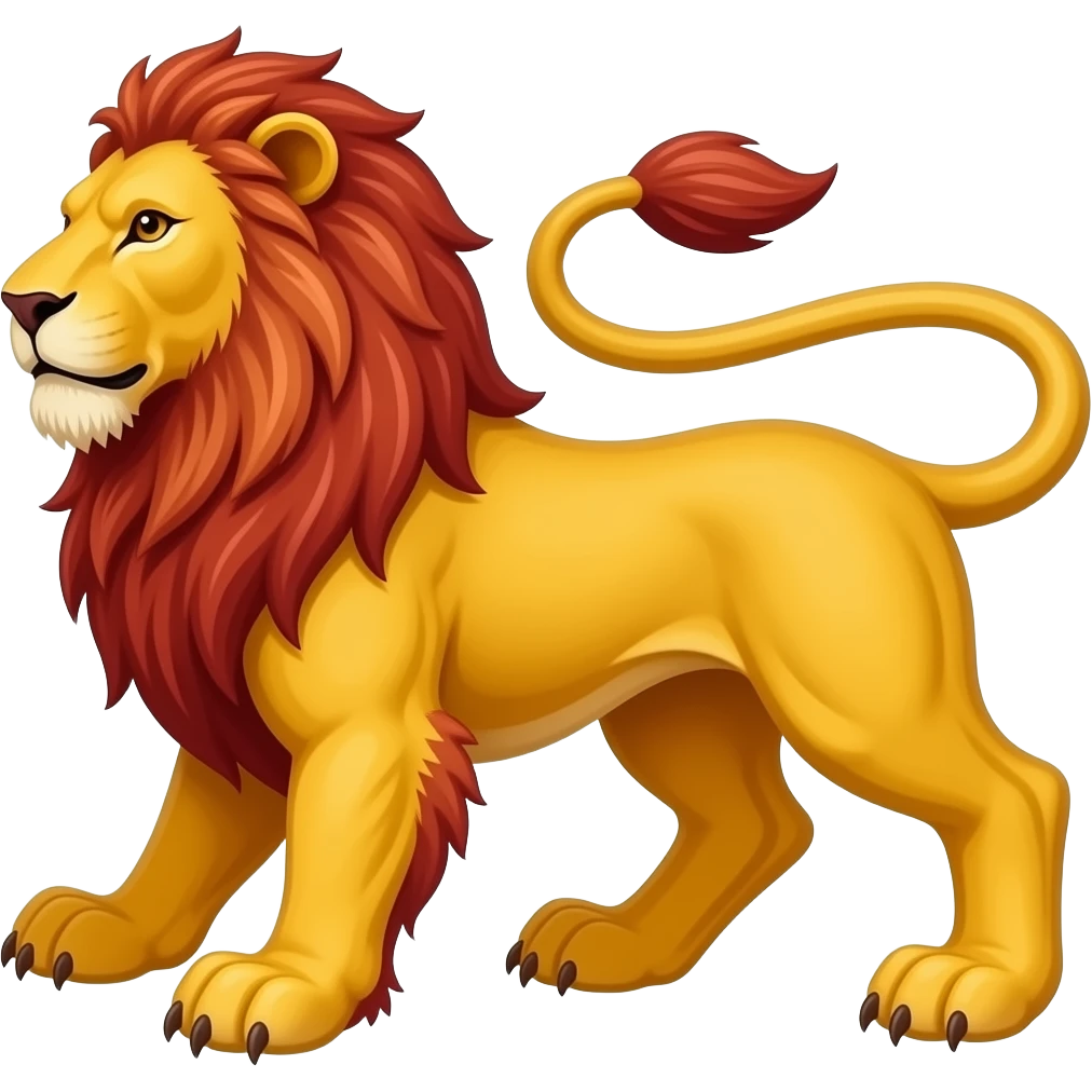 Normandie lion rouge jaune emoji