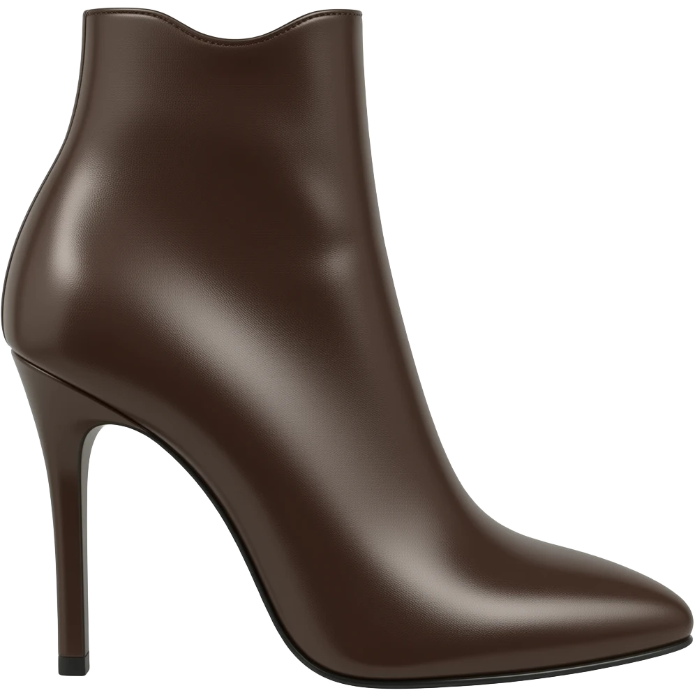 leather 10 inch ankle bootie stilettos emoji