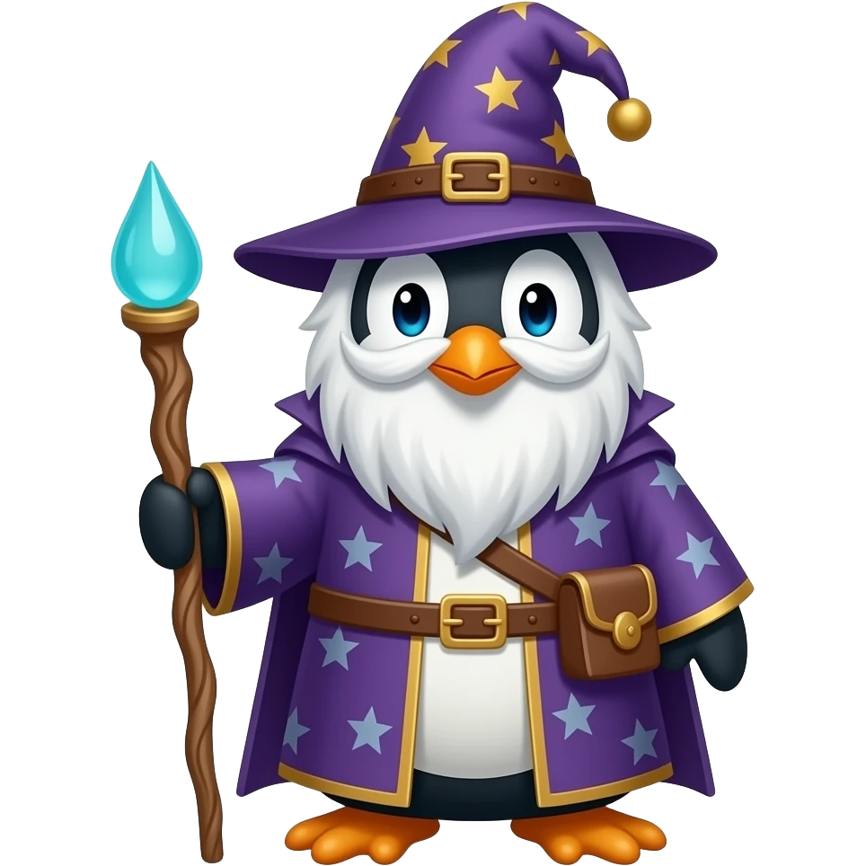 Penguin Wizard emoji