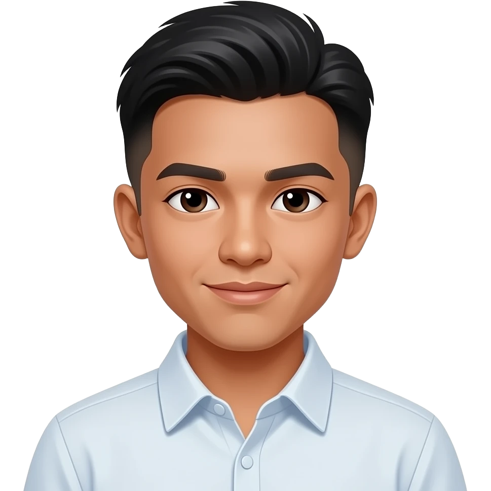 Filipino young man age 25 fade hair cut emoji