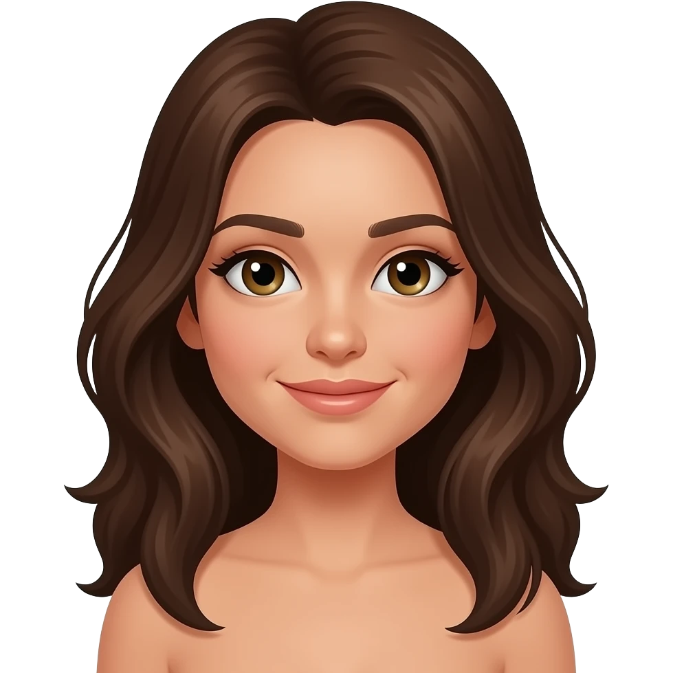 Brunette girl naked emoji