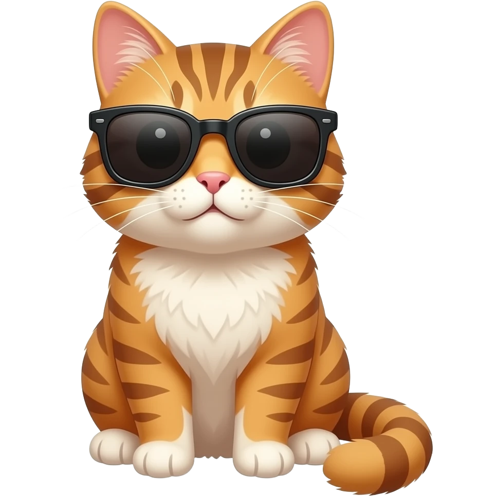 Cat wearing sunglasses emoji