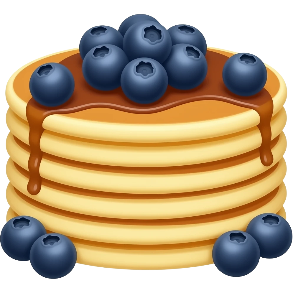 Панкейки с бюрюзовай черникой emoji