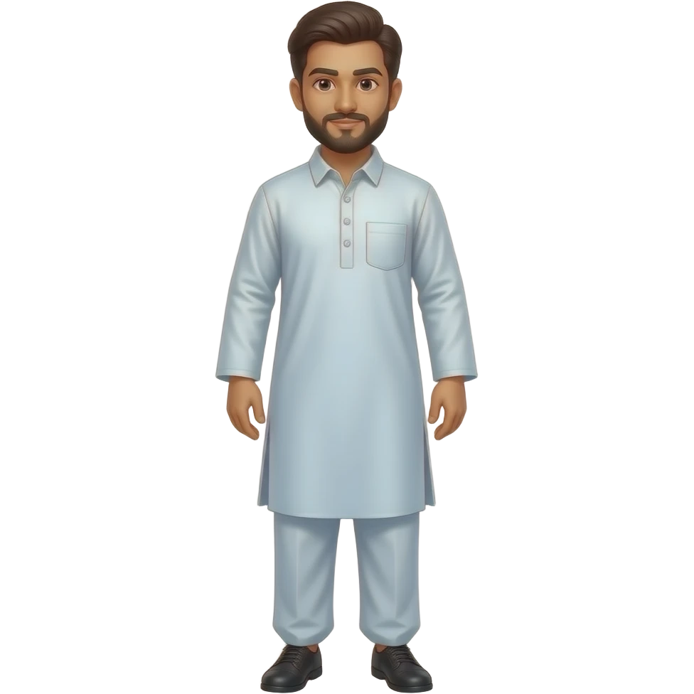 Shalwar kameez emoji with man full emoji