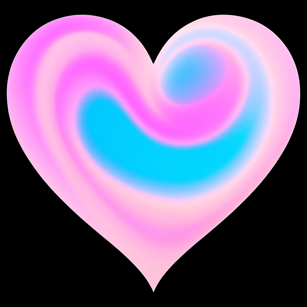 heart with a swirling pastel pattern emoji