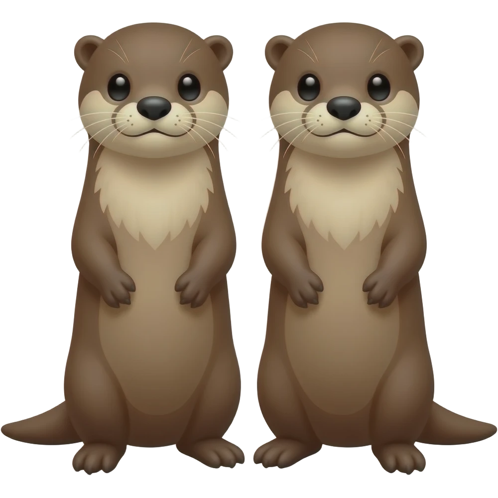 two otters together emoji