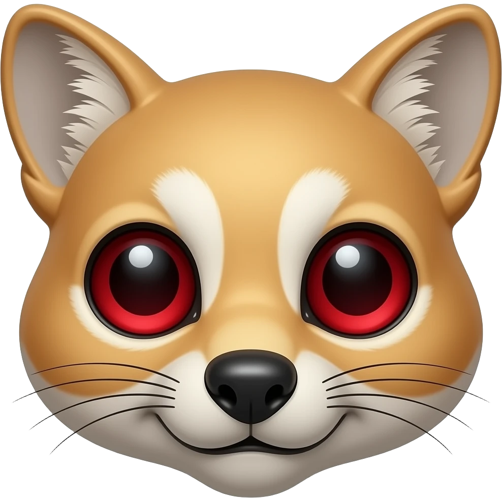 animal big red eyes only face emoji