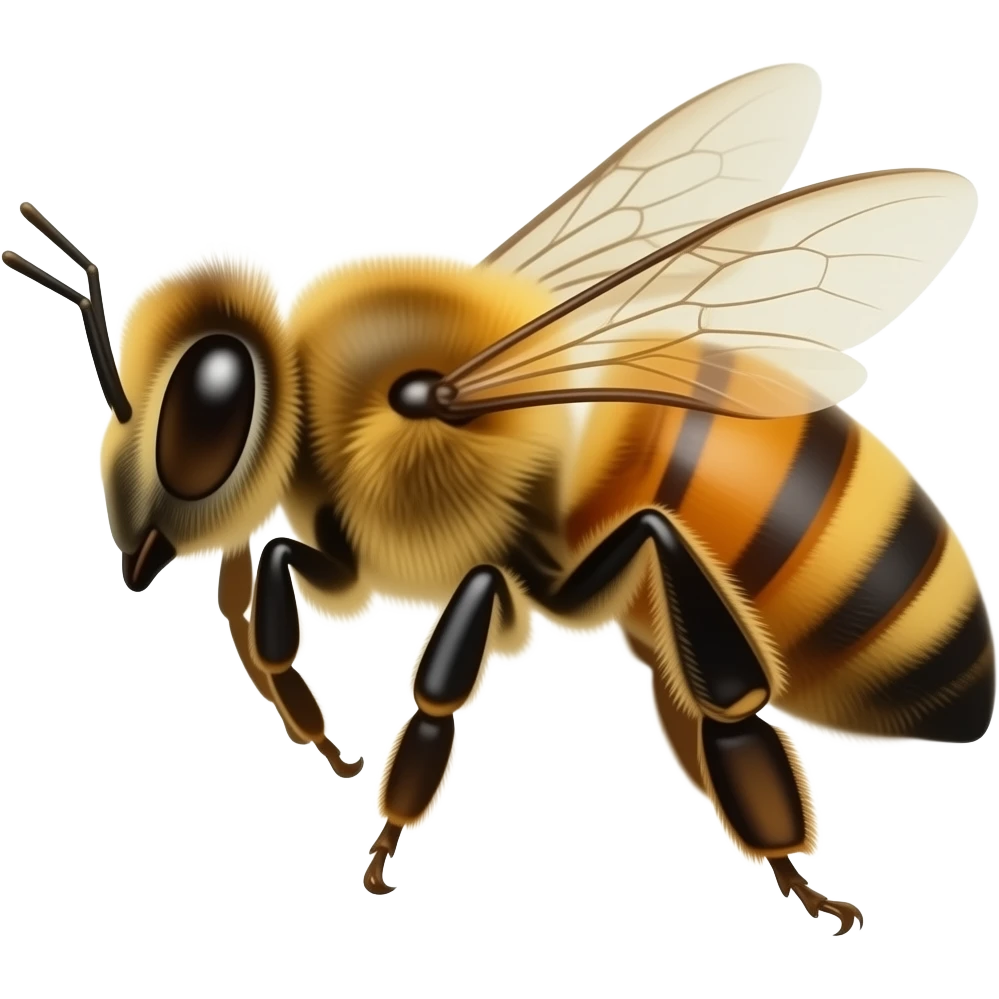 пчела боком emoji